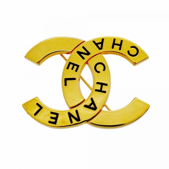 CHANEL Jewelry - CHANEL Authentic Gold Logo Brooch